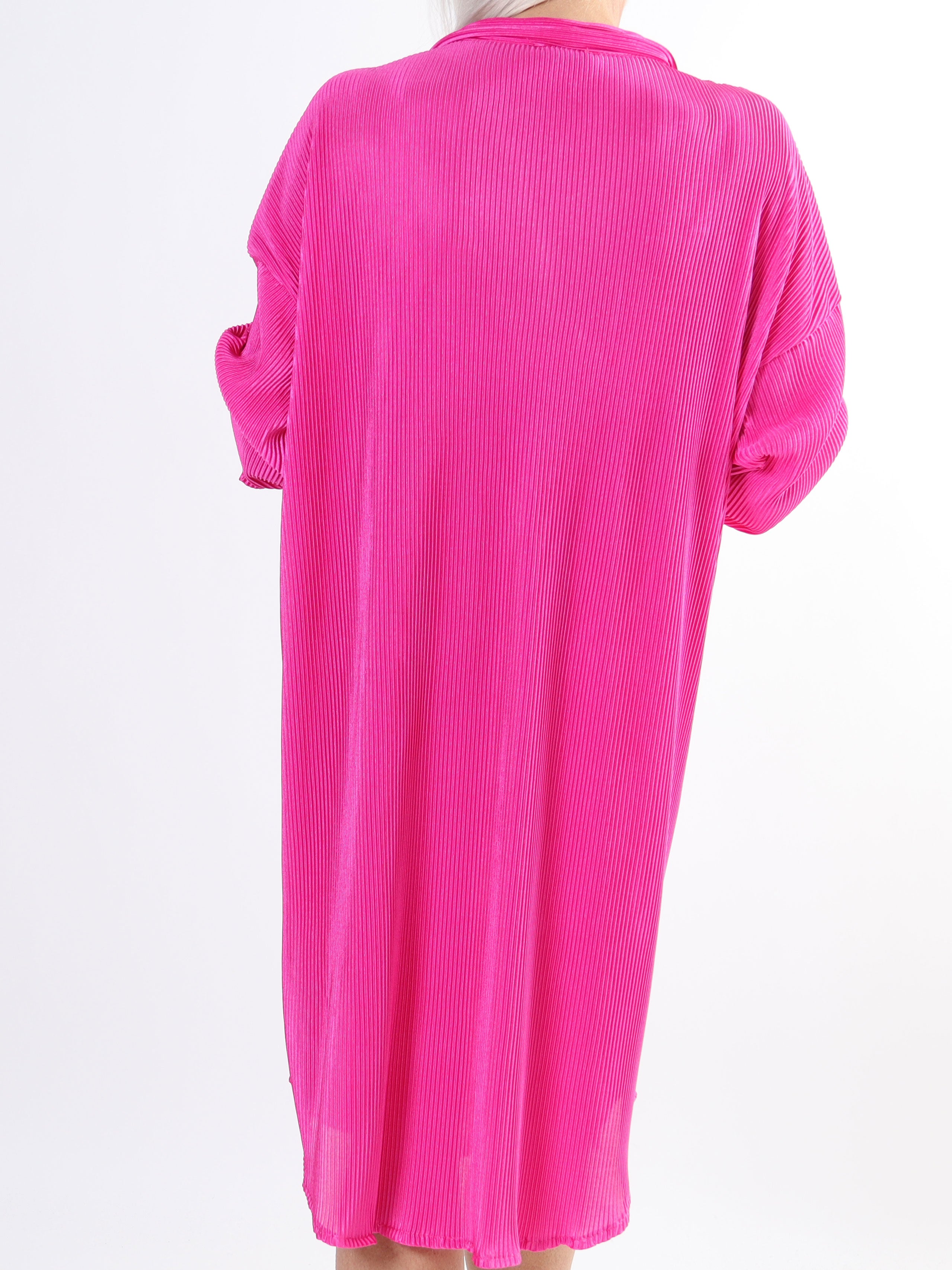 Bellatrix - Plus size skjortekjole i rib